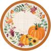 Harvest Wishes Party Supplies | Bundle Includes Paper Plates & Napkins for 8 People | Fall Pumpkins, Sunflowers, Foliage Theme view 2