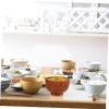 Amosfun Wooden Bowl Set with Spoon Large Fruit Bowl for Noodles and Rice Lightweight Natural Material Stackable Design for Space-saving Japanese Tableware Set view 3