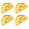 Framendino, 4 Pack Artificial Pancake Taco Fake Burrito Dessert Simulated Food Model Lifelike Props for Display Photography view 1