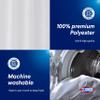 CLOROX 2-in-1 Bathroom Shower Curtain Liner, Durable Fabric, Weighted Magnets for Bath Water Control, Washable Premium Quality, Modern - 54" x 78" White view 3