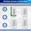 CLOROX 2-in-1 Bathroom Shower Curtain Liner, Durable Fabric, Weighted Magnets for Bath Water Control, Washable Premium Quality, Modern - 54" x 78" White view 4