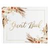 Wedding Guest Book for Guests to Sign, Elegant Wedding Guestbook Ideas, Sign in Book for Bridal and Baby Shower, Polaroid Guest Book, 100 Thick Lined and Blank Pages for Party, Wedding Books view 1