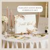 Wedding Guest Book for Guests to Sign, Elegant Wedding Guestbook Ideas, Sign in Book for Bridal and Baby Shower, Polaroid Guest Book, 100 Thick Lined and Blank Pages for Party, Wedding Books view 2