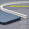Bendable Ceiling Curtain Track, Room Divider Sliding Curtain Rail, Ceiling Or Wall Mount, Curved Ceiling Track For L, U, Circle Shape Shower Curtain Track(White-wall,90cm/3ft) view 2
