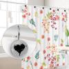 12-Piece Crystal Glass Shower Curtain Hook Set, Stainless Steel, Ideal for Decorating Bedroom and Room Curtain Rods, Black Heart Paint Pattern view 4