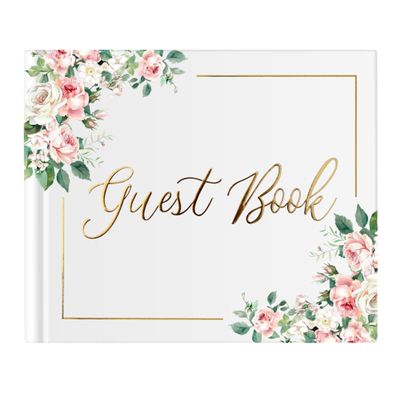 Swanique Wedding Guest Book for Guests to Sign, Elegant Wedding Guestbook Ideas, Sign in Book for Bridal and Baby Shower, Polaroid Guest Book, 100 Thick Lined and Blank Pages for Party, Wedding Books