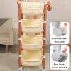 VXHCS Kitchen Storage Rack, Save Space Storage Rack with Rolling Wheels with 2/3/4 Drawers for Living Room Bedroom Bathroom(Three Ayer Storage Rack) view 3