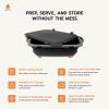Drip EZ Collapsible BBQ Prep Tub- for Meal Prep Marinating Food Storage - Includes Cutting Board & Locking Lid - (1) OG - Black view 3
