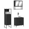 CUMYZO 3 Piece Bathroom Furniture Set Black Engineered Wood,Furniture,Furniture Sets,Bathroom Furniture Sets,Black,46.35kg/101.97ib view 1