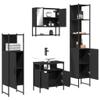 CUMYZO 4 Piece Bathroom Furniture Set Black Engineered Wood,Furniture,Furniture Sets,Bathroom Furniture Sets,Black,69.04kg/151.888ib view 4