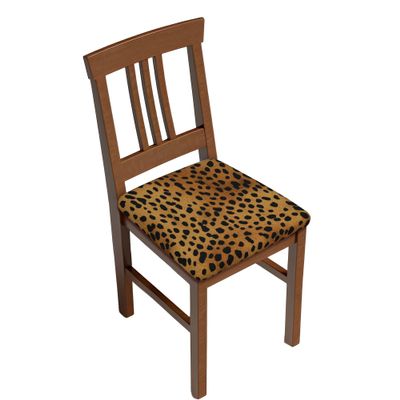 Dining Chair Seat Covers Set of 6, Tan Cheetah Leopard Texture Print Chair Seat Covers Stretch Seat Covers for Dining Chairs Dining Room Chair Covers for Dining Room Kitchen Chairs