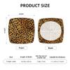 Dining Chair Seat Covers Set of 6, Tan Cheetah Leopard Texture Print Chair Seat Covers Stretch Seat Covers for Dining Chairs Dining Room Chair Covers for Dining Room Kitchen Chairs view 4