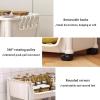 VXHCS Storage Cart, Multifunction Kitchen Storage Organizer, Mobile Shelving Unit Utility Rolling Cart for Bathroom, Laundry, Living Room(Pink,Five Ayer Storage Rack) view 4