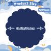 120 Pcs Navy Blue Paper Placemats, 13.5 Inch Disposable Scalloped Placemat Disposable Table Place Mats Decorative Paper for Birthday Wedding Banquet Thanksgiving Holiday Graduation Celebration Party view 2