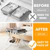 SpaceAid Fully Assembled Luggage Rack 1 Pack, Bamboo Foldable Suitcase Stand for Guest Room, Heavy Duty Folding Luggage Holder with Storage Shelf for Bedroom and Hotel, White view 2