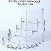 Acrylic Wallet Display Stand Purse Handbag Organizer, Clear Jewelry Riser Display Stand Purse Display Rack, Acrylic Display Shelf for Cosmetic Perfume Jewelry Sunglasses Handbag (2 PCS-4 Tier) view 3