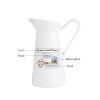 Custom Grandma's Ceramic Flower Vase: Personalized Garden Flower Vase Birth Flower Text Decors Vase with Handle (Style 1) view 4