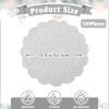 120 Pcs Silver Glitter Paper Placemats, 13.5 Inch Scalloped Disposable Placemat Round Sparkle Table Place Mats Decorative Paper for Birthday Wedding Banquet Party view 2