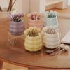 (6 Pieces) Ceramic Pearl Spoon Fork Jar Set Fruit Fork Dessert Cake Coffee Tea Spoon (Cream yellow) view 3
