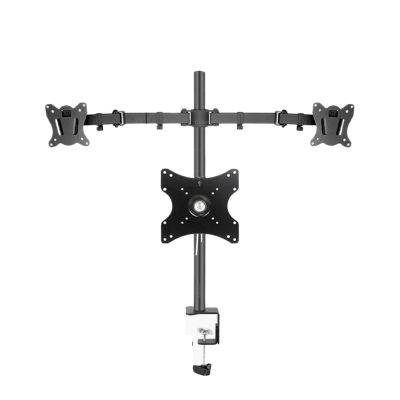 LHXEQJAM T902-B3 Full Motion 360 Degree 10"-27" Dual Monitor Desktop Stand + 32" Monitor Mounting Arm 12kg PC Stand Clamp Base