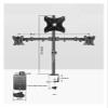 LHXEQJAM T902-B3 Full Motion 360 Degree 10"-27" Dual Monitor Desktop Stand + 32" Monitor Mounting Arm 12kg PC Stand Clamp Base view 2