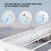 Drying Rack Clothing,Clothes Drying Rack Wall Mounted,Laundry Drying Rack Wall Mount,Foldable,Collapsible,60 lb Capacity 4 Aluminium Poles with 8 Hooks,Space Saving Clothes Drying Rack,White 23.6" view 4
