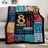FSUVSJBGT 8 Year Old Boys Gifts Ideas - Birthday Throw Blanket for Boys 8th Birthday Gifts, 60" x 80" view 2