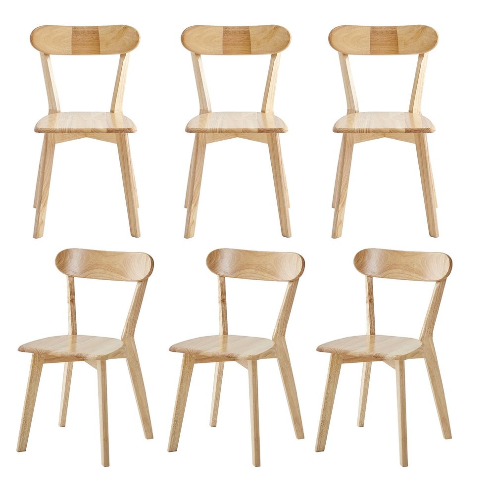 XHWECAN Wood Dining Chairs Set of 6, Louis Dining Kitchen Room Chairs Set with Solid Wood Legs, Wooden Dining Room Chairs Set, Vintage Country Farmhouse Style
