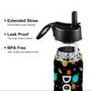Artiglow Personalized Water Bottle for Kids for School, Customized Kids Insulated Bottle with Name for Boys Girls, Stainless Steel Thermo with Straw, 18oz, Back to School Supply, Dinosaur, Space view 3