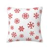 JOOCAR Snowflake Red Pillow Cover 24x24 inch Beautiful Snowflakes Print Throw Pillow Cover Farmhouse Xmas Decor Winter Holiday Cushion Case for Sofa Couch view 1