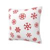 JOOCAR Snowflake Red Pillow Cover 24x24 inch Beautiful Snowflakes Print Throw Pillow Cover Farmhouse Xmas Decor Winter Holiday Cushion Case for Sofa Couch view 2