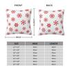 JOOCAR Snowflake Red Pillow Cover 24x24 inch Beautiful Snowflakes Print Throw Pillow Cover Farmhouse Xmas Decor Winter Holiday Cushion Case for Sofa Couch view 3
