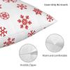 JOOCAR Snowflake Red Pillow Cover 24x24 inch Beautiful Snowflakes Print Throw Pillow Cover Farmhouse Xmas Decor Winter Holiday Cushion Case for Sofa Couch view 4