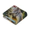 Bass Fishing Wave Throw Blanket Soft Flannel Blankets Lightweight Cozy Warm Blanket Gifts Blanket for Bed Couch Sofa view 2