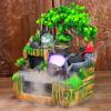 Desktop Rockery Fountain Waterfall,Tabletop Waterfall Fountain with LED Lights and Atomizer,Indoor Waterfall Fountainfor Home Office Living Room Bedroom Decorate view 1