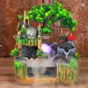 Desktop Rockery Fountain Waterfall,Tabletop Waterfall Fountain with LED Lights and Atomizer,Indoor Waterfall Fountainfor Home Office Living Room Bedroom Decorate view 3
