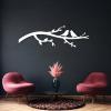 Aportif Birds on Branch Metal Wall Decor, Metal Tree Branch Wall Decor, Birds Art, Living Room Art (White, 53x17 in / 135x97 cm) view 1