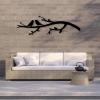 Aportif Birds on Branch Metal Wall Decor, Metal Tree Branch Wall Decor, Birds Art, Living Room Art (White, 53x17 in / 135x97 cm) view 4
