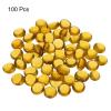 MECCANIXITY Decorative Flat Glass Marbles 12-14mm Rock Vase Filler Beads Pebbles Light Amber for Fish Tank Table Scatter Decor, 100Pcs view 3
