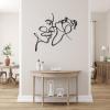Couple Kissing Metal Wall Art, Line Decor, Minimalist Modern Wall Art for Living Room, 12"x19"|31x47cm, Love Gift view 1