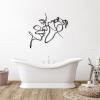 Couple Kissing Metal Wall Art, Line Decor, Minimalist Modern Wall Art for Living Room, 12"x19"|31x47cm, Love Gift view 2