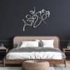 Couple Kissing Metal Wall Art, Line Decor, Minimalist Modern Wall Art for Living Room, 12"x19"|31x47cm, Love Gift view 3