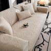 vctops Boho Geometric Embroidery Couch Cover Soft Cotton Quilted Anti Slip Sectional Couch Covers Washable Sofa Slipcover for Dogs, Children, Pets Furniture Protector (Khaki,36"x94") view 1
