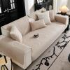 vctops Boho Geometric Embroidery Couch Cover Soft Cotton Quilted Anti Slip Sectional Couch Covers Washable Sofa Slipcover for Dogs, Children, Pets Furniture Protector (Khaki,36"x94") view 4