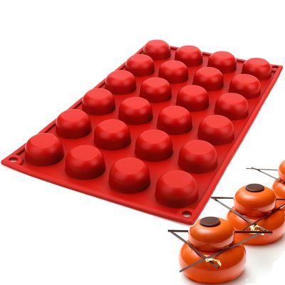24 Well Flat Bottomed Round Cube Shape Silicone Cake Mould Ice Cube Candy Chocolate Making Tools DIY Baking Accessories