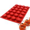24 Well Flat Bottomed Round Cube Shape Silicone Cake Mould Ice Cube Candy Chocolate Making Tools DIY Baking Accessories view 1