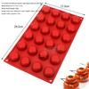 24 Well Flat Bottomed Round Cube Shape Silicone Cake Mould Ice Cube Candy Chocolate Making Tools DIY Baking Accessories view 2