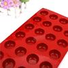 24 Well Flat Bottomed Round Cube Shape Silicone Cake Mould Ice Cube Candy Chocolate Making Tools DIY Baking Accessories view 3