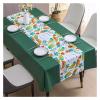 RENEESME Table Cloth Deep Dream Tablecloth Embroidered Leaf Tablecloth Cotton Linen Anti-Wrinkle Tablecloth Decoration Rectangle Tablecloth(1,140x200cm) view 1