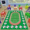 ZLXMN Soccer Field Area Rug 3x4ft Green Football Field Soccer Rug Sports Floor Mats Washable Rugs for Boys Bedroom Kids Floor Mats Boys Rug Kids Area Rug for Playroom Indoor Rug view 2